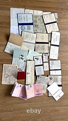 Vintage Soviet Union set documents USSR original for husband and wife Russian