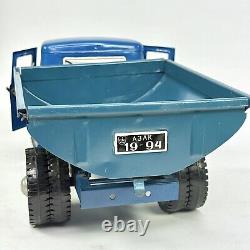 Vintage Soviet Zil 130 21 Dump Truck Russian USSR Blue Pressed Steel Toy
