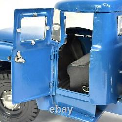 Vintage Soviet Zil 130 21 Dump Truck Russian USSR Blue Pressed Steel Toy
