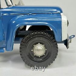 Vintage Soviet Zil 130 21 Dump Truck Russian USSR Blue Pressed Steel Toy