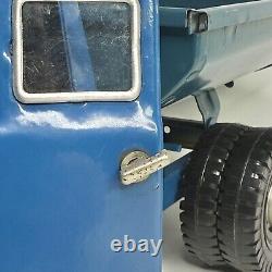 Vintage Soviet Zil 130 21 Dump Truck Russian USSR Blue Pressed Steel Toy