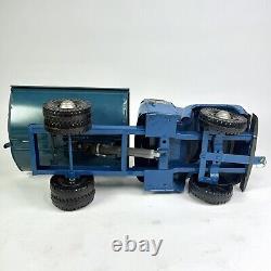Vintage Soviet Zil 130 21 Dump Truck Russian USSR Blue Pressed Steel Toy