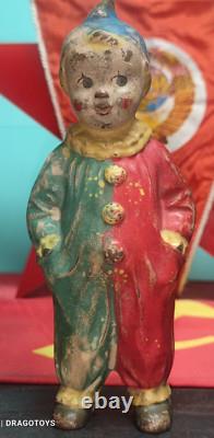 Vintage Toy Doll Clown Man Rubber Famous Russian Character Cccp Soviet Era Ussr