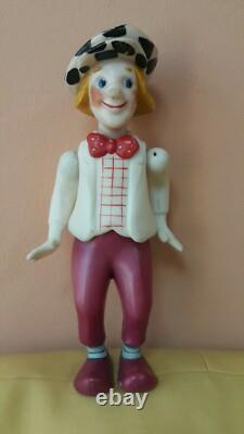 Vintage Toy Doll Clown Man Rubber Famous Russian Character Cccp Soviet Era Ussr