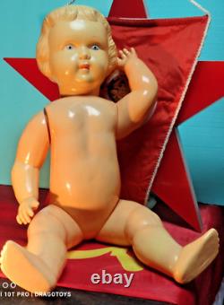 Vintage Toy Doll Clown Man Rubber Famous Russian Character Cccp Soviet Era Ussr