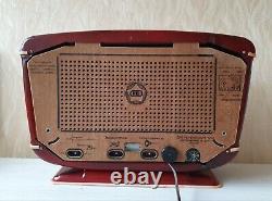 Vintage Tube Radio ZVEZDA 54 RED STAR 54 Russian USSR 1955y