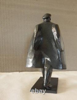 Vintage USSR Lenin Statue by Rogaishis Metal Soviet Figurine 25 cm