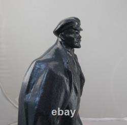 Vintage USSR Lenin Statue by Rogaishis Metal Soviet Figurine 25 cm