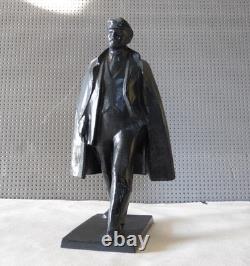 Vintage USSR Lenin Statue by Rogaishis Metal Soviet Figurine 25 cm