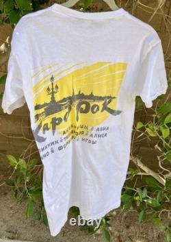 Vintage USSR Russian Rock Concert T Shirt Leningrad Hard Rock Soviet Band Tee M