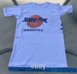 Vintage USSR Russian Rock Concert T Shirt Leningrad Hard Rock Soviet Band Tee M