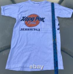 Vintage USSR Russian Rock Concert T Shirt Leningrad Hard Rock Soviet Band Tee M