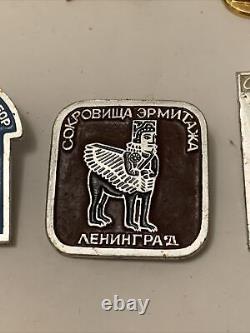 Vintage USSR Russian Soviet Lot Of 33 Enamel Pins