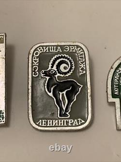 Vintage USSR Russian Soviet Lot Of 33 Enamel Pins