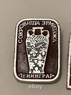 Vintage USSR Russian Soviet Lot Of 33 Enamel Pins