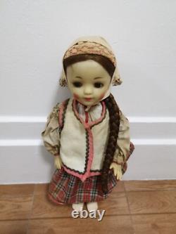 Vintage USSR Russian Soviet Plastic Toy Doll Boy folk costume 20inc