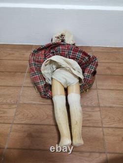 Vintage USSR Russian Soviet Plastic Toy Doll Boy folk costume 20inc