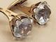 Vintage Ussr Russian Sterling Silver 875 Rock Crystal Soviet Cufflinks