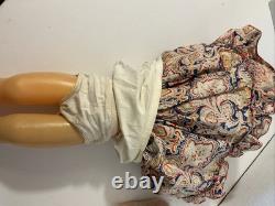 Vintage USSR Soviet Russian 19 Plastic DOLL WithSound Box & Folk Outfit