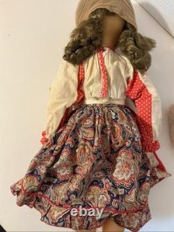 Vintage USSR Soviet Russian 19 Plastic DOLL WithSound Box & Folk Outfit