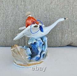 Vintage USSR Soviet Russian Dulevo Porcelain Figurine Geese-Swans