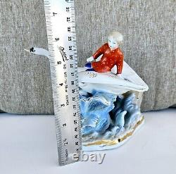 Vintage USSR Soviet Russian Dulevo Porcelain Figurine Geese-Swans