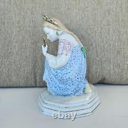 Vintage USSR Soviet Russian Dulevo Porcelain Figurine Malachite Box