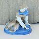 Vintage Ussr Soviet Russian Ghzel Porcelain Figurine Princess Frog