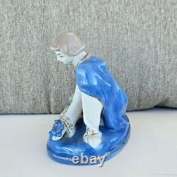 Vintage USSR Soviet Russian Ghzel Porcelain Figurine Princess Frog