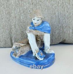 Vintage USSR Soviet Russian Ghzel Porcelain Figurine Princess Frog