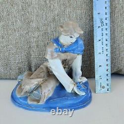 Vintage USSR Soviet Russian Ghzel Porcelain Figurine Princess Frog