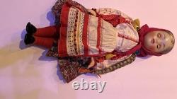 Vintage USSR Soviet Russian Plastic DOLL Folk? Lothes Voronezh Province withTag