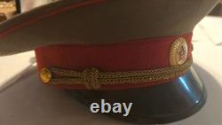 Vintage USSR Soviet Union Russian Military Officer Hat Size 55 w Original TAGS
