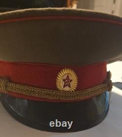 Vintage USSR Soviet Union Russian Military Officer Hat Size 55 w Original TAGS
