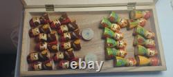 Vintage USSR Soviet Wooden Chess Game Set Rre With Russian doll pawns OTK-44