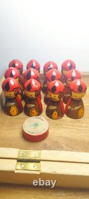 Vintage USSR Soviet Wooden Chess Game Set Rre With Russian doll pawns OTK-44