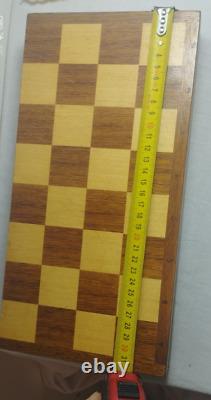 Vintage USSR Soviet Wooden Chess Game Set Rre With Russian doll pawns OTK-44