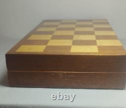 Vintage USSR Soviet Wooden Chess Game Set Rre With Russian doll pawns OTK-44