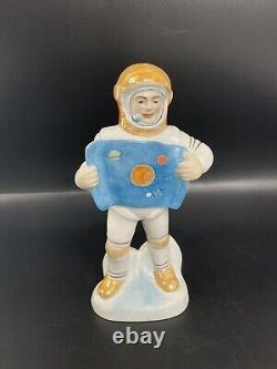 Vintage Ussr Russian Soviet Astronaut Cosmonaut Porcelain Figurine Soviet Space