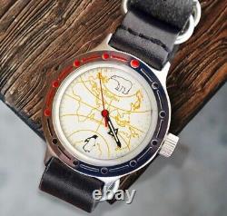 Vintage Vostok Buran Watch Mechanical Russian Soviet USSR Polar Bear Wrist 20th