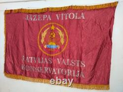 Vintage WWII USSR Russian embroiedry flag or banner Soviet union embroidered