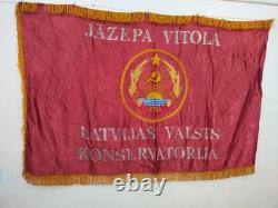 Vintage WWII USSR Russian embroiedry flag or banner Soviet union embroidered