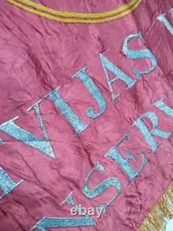 Vintage WWII USSR Russian embroiedry flag or banner Soviet union embroidered