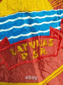 Vintage WWII USSR Russian embroiedry flag or banner Soviet union embroidered