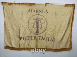 Vintage WWII USSR Russian embroiedry flag or banner Soviet union embroidered