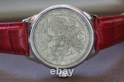Vintage Watch Mechanical Masonic Wrist Mens Molniya Russian Soviet USSR Strap