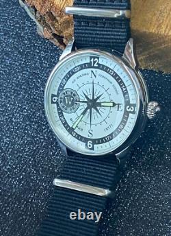 Vintage Watch Molniya Mechanical Wrist Compass Men's Russian Soviet USSR Strap