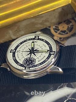 Vintage Watch Molniya Mechanical Wrist Compass Men's Russian Soviet USSR Strap