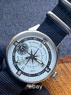 Vintage Watch Molniya Mechanical Wrist Compass Men's Russian Soviet USSR Strap
