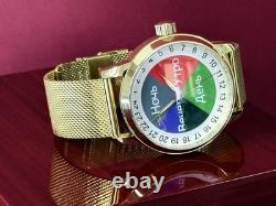 Vintage Watch Raketa 24h Automatic Wrist Men's Russian Soviet USSR Day Color